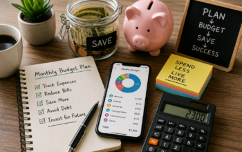 Budget planning essentials on a desk